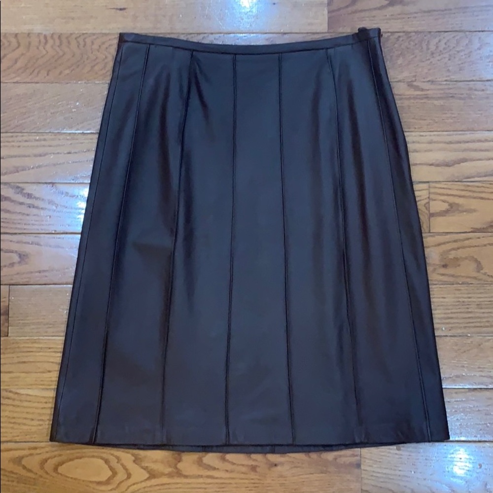 Brown Leather Skirt